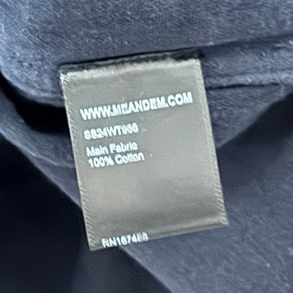 Me + Em Cheesecloth Cropped Shirt Button Up Long Sleeve Classic Minimalist 6 NWT - Picture 12 of 14